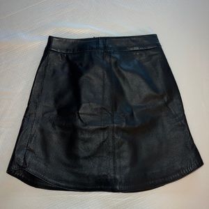 BB Dakota Revolve Black Leather Mini Skirt